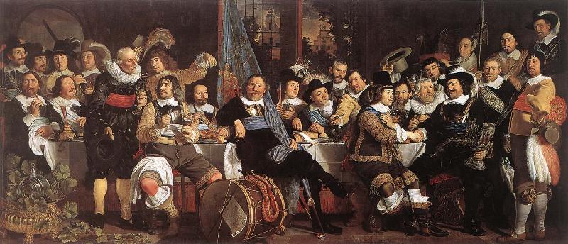 HELST, Bartholomeus van der Celebration of the Peace of Mnster, 1648, at the Crossbowmen s Headquarters